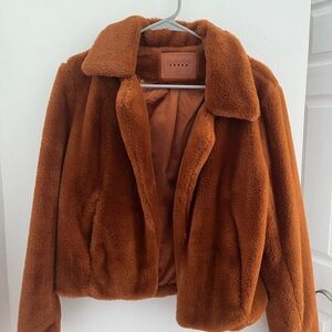 Blank NYC Women's Faux Fur Jacket - Brown